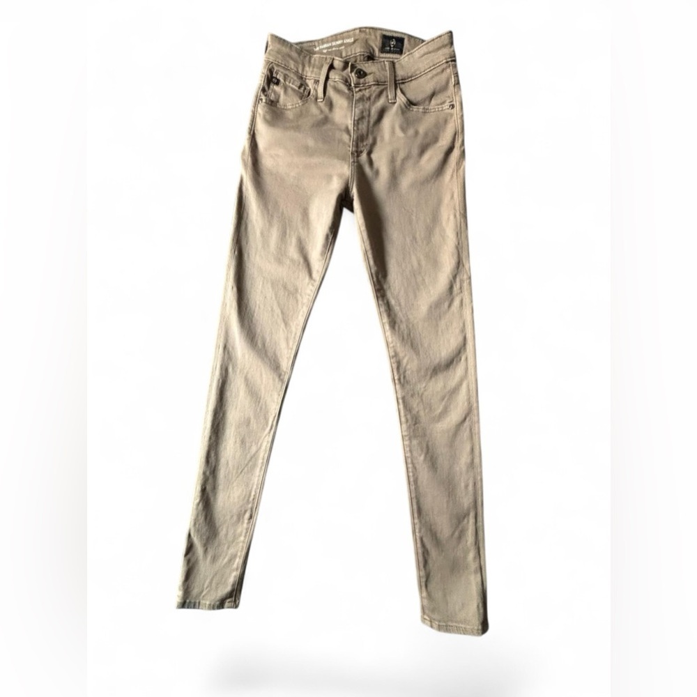 AG Adriano Goldschmied Farrah Skinny Ankle Jeans Beige High Rise 24R NWOT